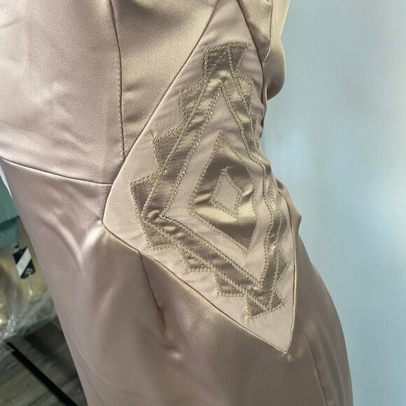 Host Pick ~~~Elegant Luxury Dress, Atlas - 100 %, Made in Europe, Size - L/P - Picture 3 of 4